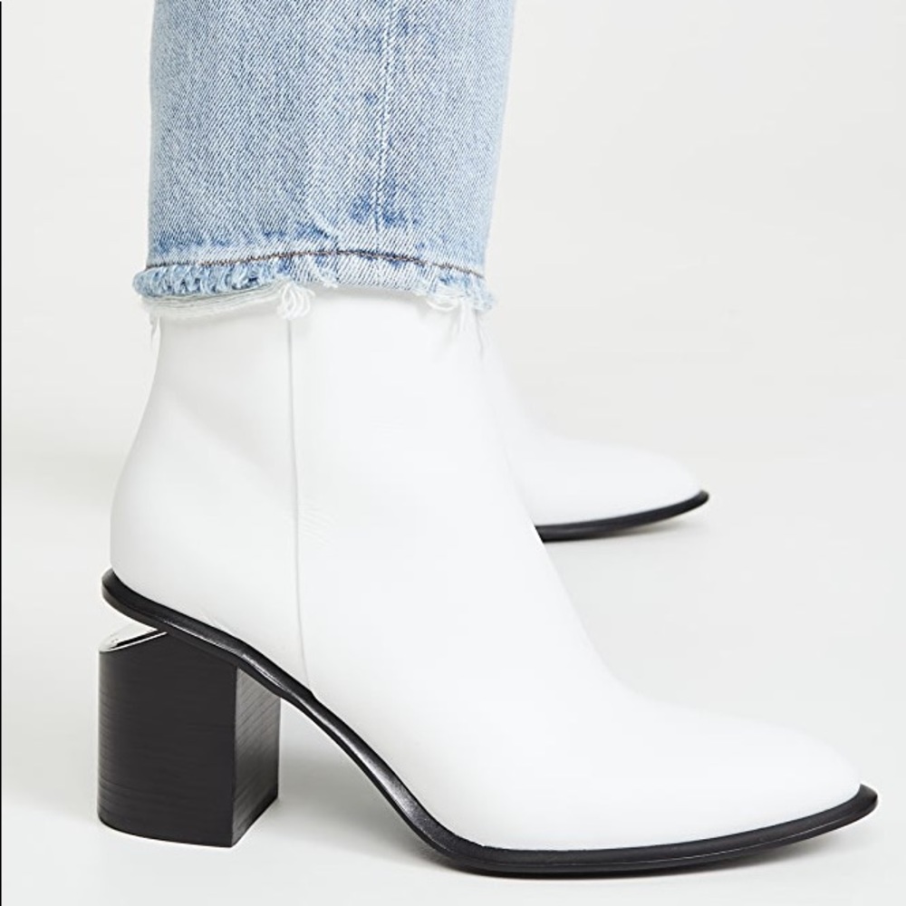 Alexander Wang  White Anna Mid Bootie
